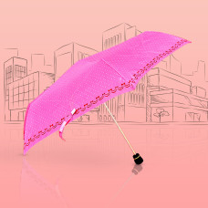 3-Fold Sun & Rain Protective Solid Foldable Umbrella (1 Pc)