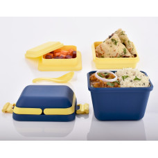 Airtight Lunch Box with Handle & Push Lock