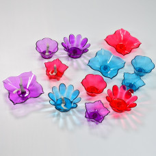 Magical Reflection Diya Set with 6 Attractive Design Cup Set Of 12 Pieces