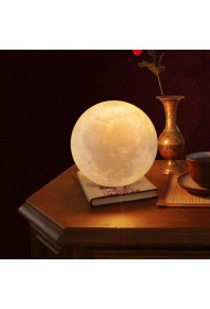 Moon Lamp3D Printing LED Night Light Moon Light with Stand, Warm & Cool, USB Rechargeable for Kid Lover Birthday Day Gift