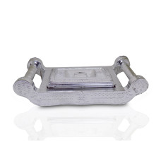 Multipurpose 4 Section Royal Design Silver Storage / Gift Box